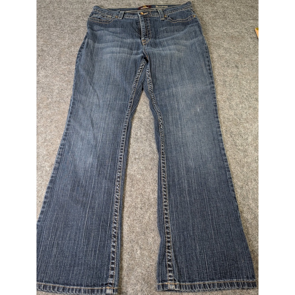 Jordache Womens Bootcut Jeans Size 16 Dark Wash Stretch Denim JM391112